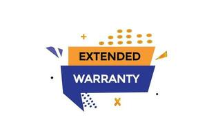 new extended warranty, level, sign, speech, bubble  banner, vector