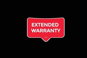 new extended warranty, level, sign, speech, bubble  banner, vector