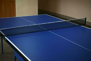 Table tennis. Table tennis table. Sports equipment. photo