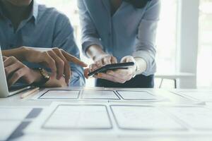 UX UI and Programming development technology. photo