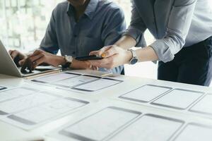 UX UI and Programming development technology. photo