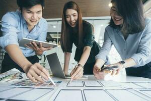 UX UI and Programming development technology. photo