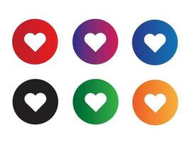 Collection of heart illustrations Love symbol icon set love symbol vector