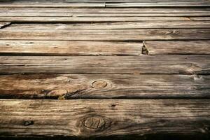 Wooden planks background texture created with generative AI technology. photo