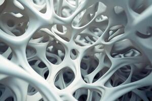 Organic structure in a 3d look created with generative AI technology. photo