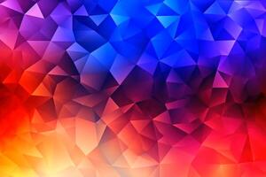 Gradient geometric triangular colorful background created with technology. photo