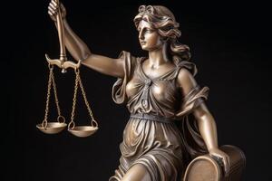 The scales of justicia created with technology. photo