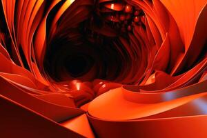 Abstract three dimensional background with soft curves and vibrant colors created with technology. photo