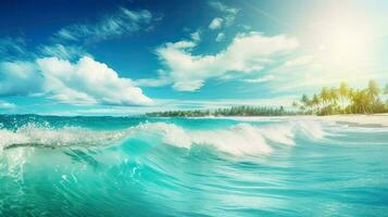 mar agua en un hermosa playa foto
