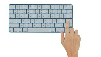 3D render keyboard isolate on white photo