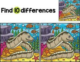 Eel Animal Find The Differences vector