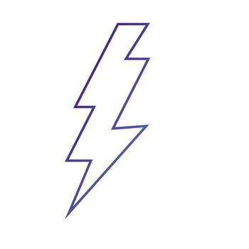 trueno degradado elemento vector