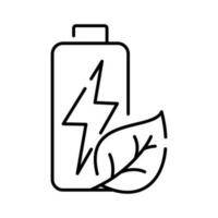 Power Battery Nature Environment Isolated Outline Icon Design vector