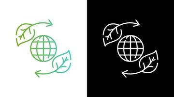 World Environment Gradient Black and white Icon Design vector