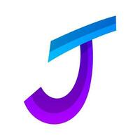 diseño de logotipo degradado letra j vector
