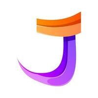 letter J gradient logo design vector