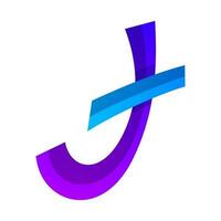 letter   t  gradient logo design vector