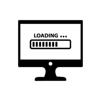 monitor icon for graphic and web design, device icon vector