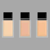 Foundation Cream Set Free Vector With Different Shades