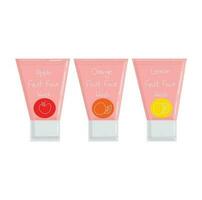 Fruit Face Wash Set Free Vector