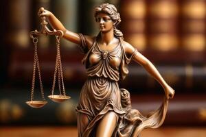 The scales of justicia created with technology. photo