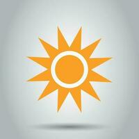Dom vector icono. verano Brillo Solar ilustración pictograma. Dom luz de sol concepto.