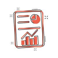 Cartoon checklist icon in comic style. Document check illustration pictogram. Diagram graph sign splash business concept. vector