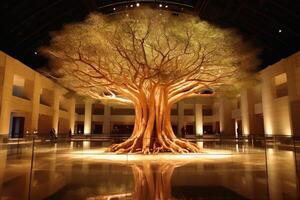 The tree of life created with technology. photo