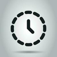 reloj hora icono en plano estilo. vector ilustración. negocio concepto reloj Temporizador pictograma.