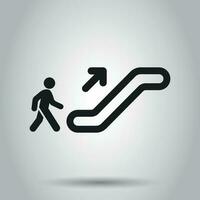 Escalator elevator icon. Vector illustration. Business concept escalator pictogram.