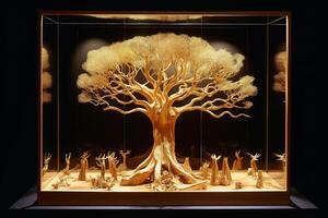 The tree of life created with technology. photo