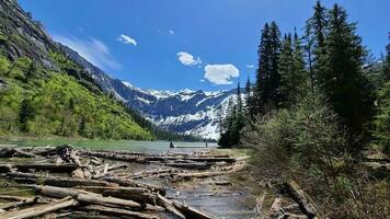 Lake in Glacier National Park photo