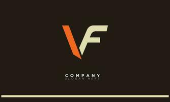 VF Alphabet letters Initials Monogram logo FV, V and F vector