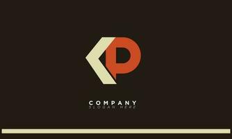KP Alphabet letters Initials Monogram logo PK, K and P vector