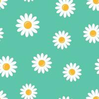 Chamomile flower icon seamless pattern background. Business concept vector illustration. Daisy camomile symbol pattern.