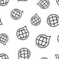 Choose or change language icon seamless pattern background. Business concept vector illustration. Globe world communication symbol pattern.