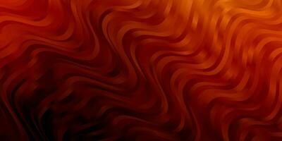 Dark Orange vector background with wry lines.