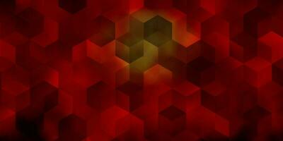 Dark Orange vector layout with hexagonal shapes.