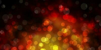 Dark Orange vector background with spots.