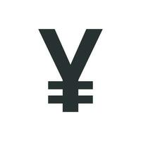 Yen, yuan money currency vector icon in flat style. Yen symbol illustration on white isolated background. Asia money business concept.