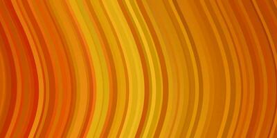 Light Orange vector background with curved lines.