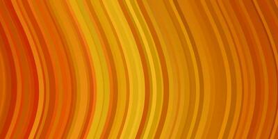 Light Orange vector background with curved lines.