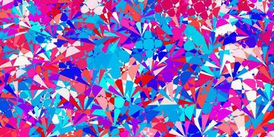 Light Blue, Red vector backdrop with triangles, lines.