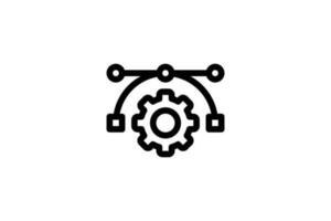 Art setting icon graphic design line style free vector