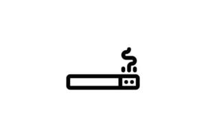 Smoking icon pollution line style free vector