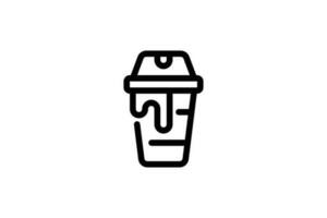 Waste icon pollution line style free vector