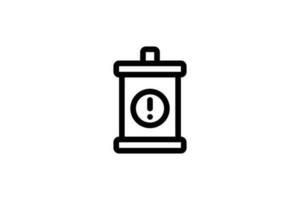 Tank icon laboratory line style free vector