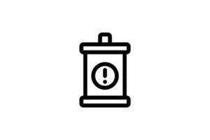 Tank icon laboratory line style free vector