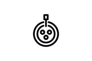 Sperm injection icon laboratory line style free vector