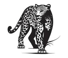 Leopard, Silhouettes Leopard Face SVG, black and white Leopard vector